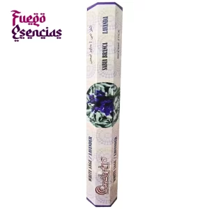 Incienso Sanskriti Sabia Blanca y Lavanda 20 varitas